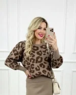 بلوز پلنگی مچ پهن کد 113